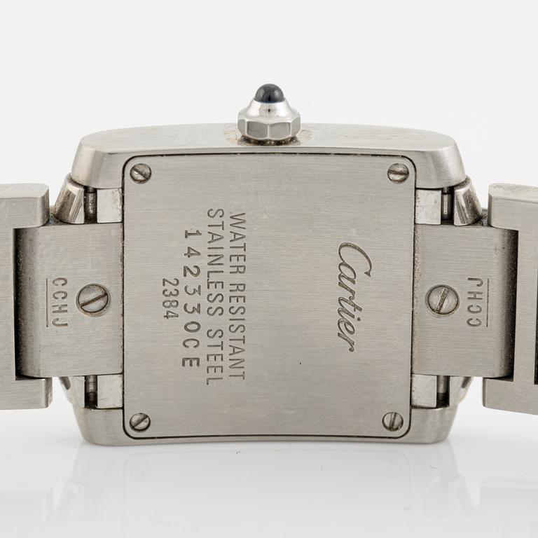 Cartier, Tank Francaise, armbandsur, 20 x 18 (25) mm.