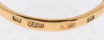 RING, guld (56) / silver, granater ca 3,5 ct. Ryska stämplar.