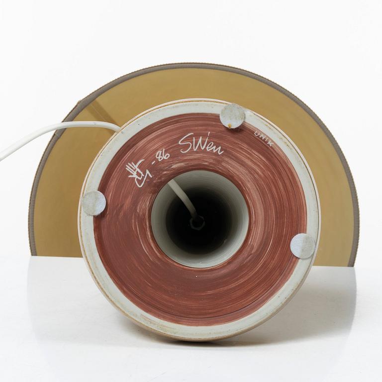 Sven Wejsfelt, bordslampa, Gustavsberg Studio, 1986.