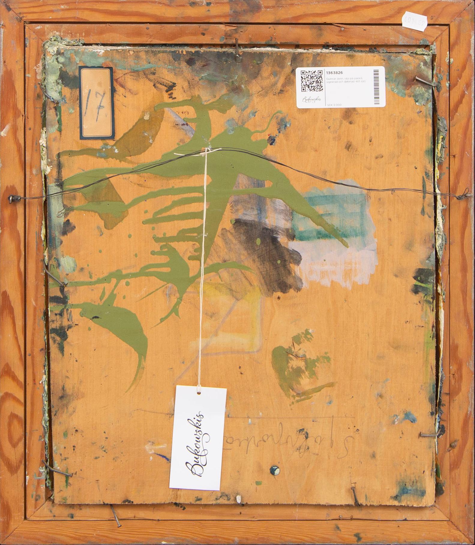 Gunnar Jonn, a signed and dated oil on board.