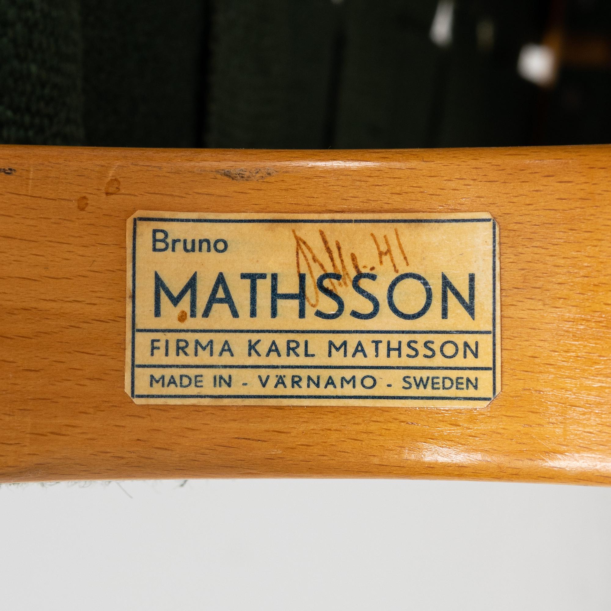 Bruno Mathsson, fåtölj, "Eva", Firma Karl Mathsson, Värnamo, daterad -41.