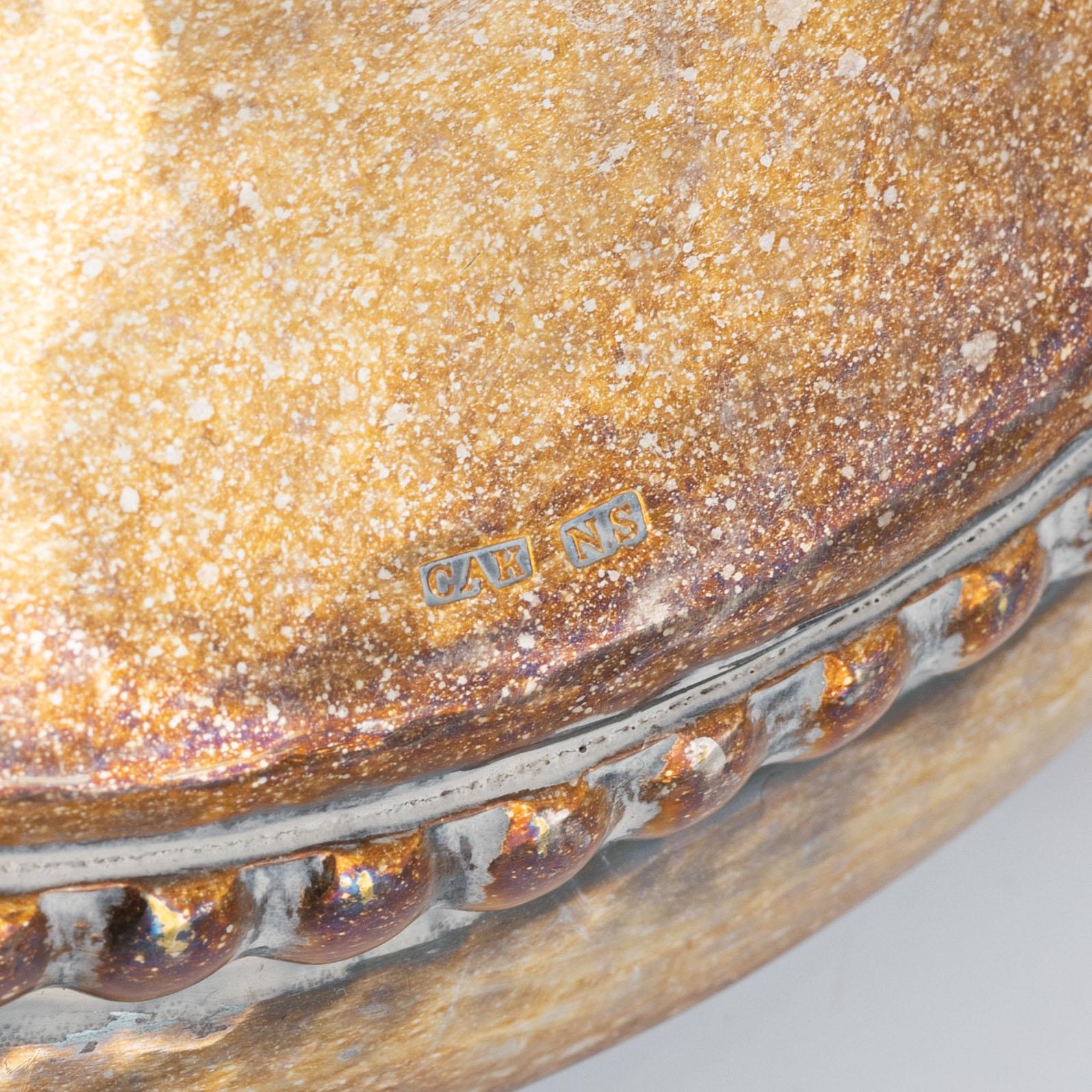 Bordslampa, nysilver, 1920-tal.