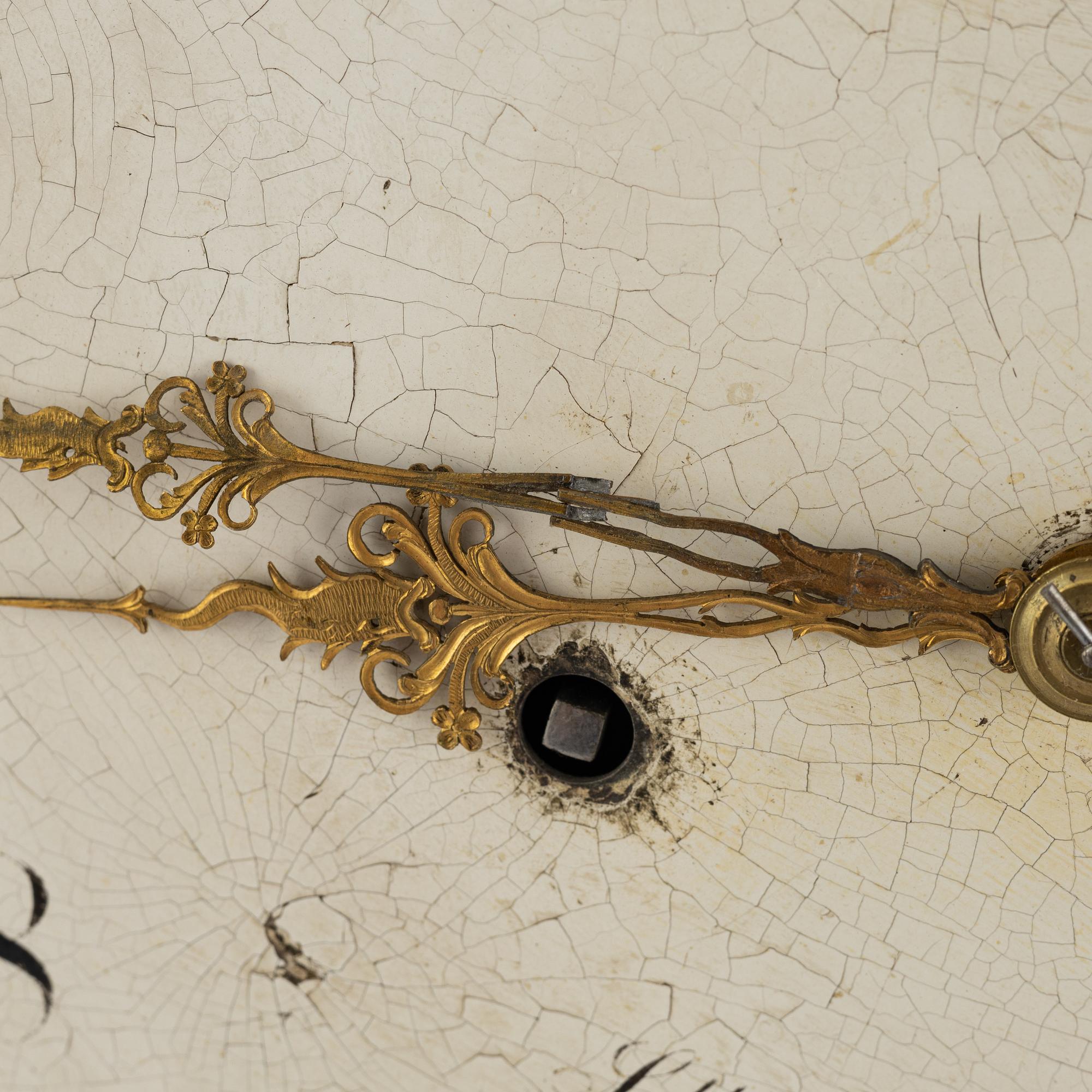 A mid 19th century table clock, Stockholm.