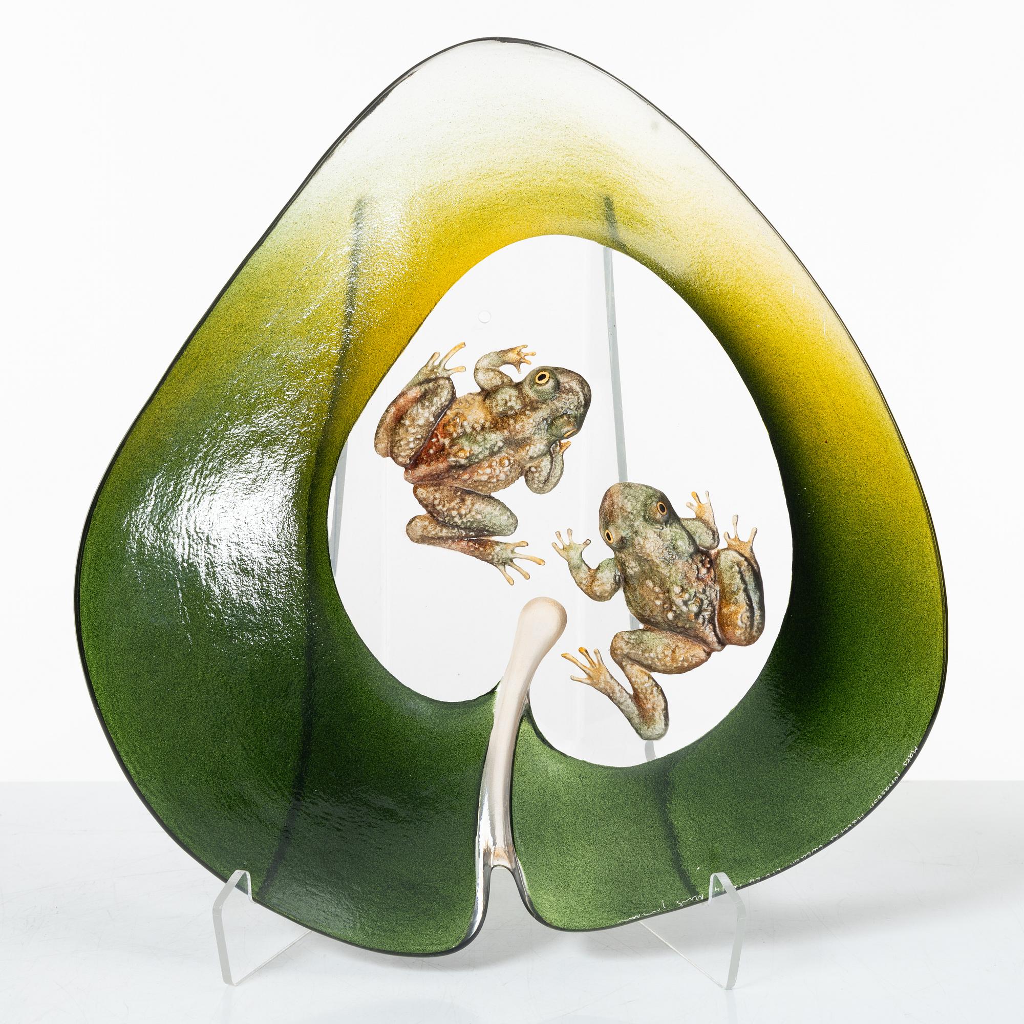 Mats Jonasson, a glass sculpture "Woodland Lake", Målerås Glasbruk, Sweden.