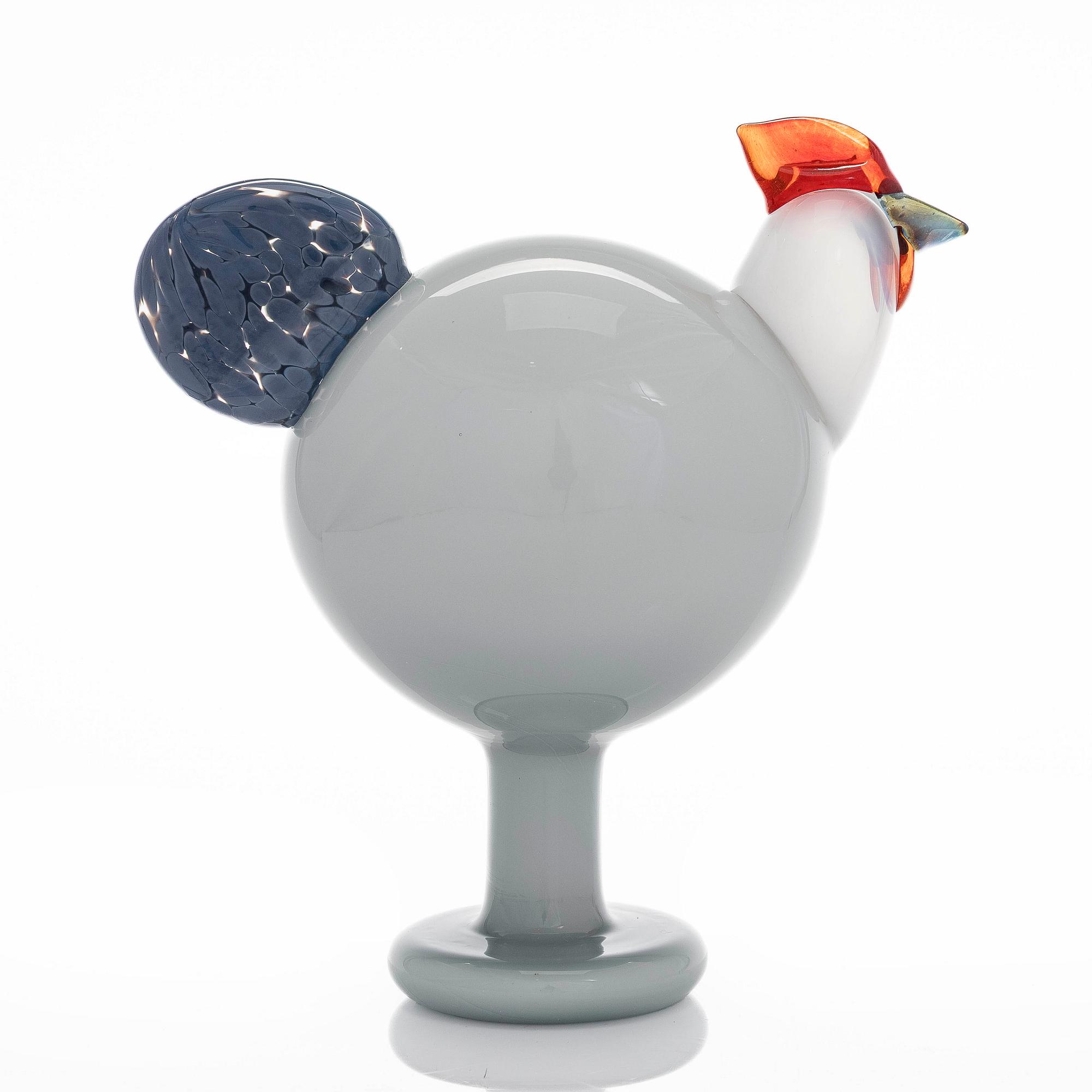 Oiva Toikka, A glass bird, 'Uuno', signed O. Toikka Iittala.