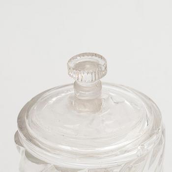 Gratchev, Kristallbehållare med silverlock, 8 st, St. Petersburg, 1800-talets slut.