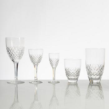 A 40-piece glass service, Kosta, Sweden, second half of the 20th century.