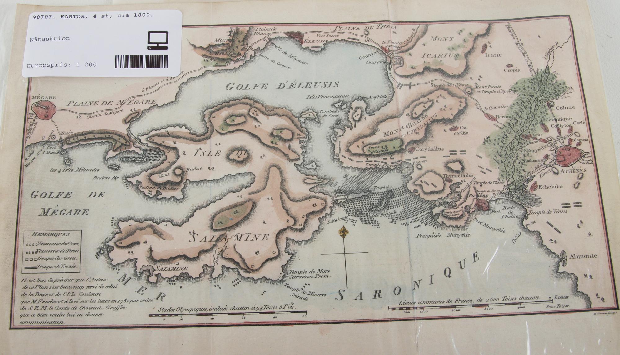 KARTOR, 4 st, c:a 1800.