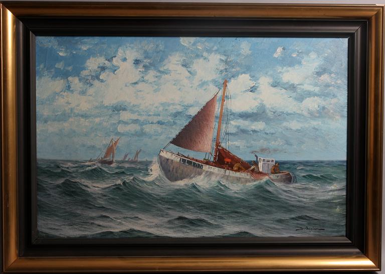 JOHAN OSSIAN ANDERSSON, olja på duk, sign.