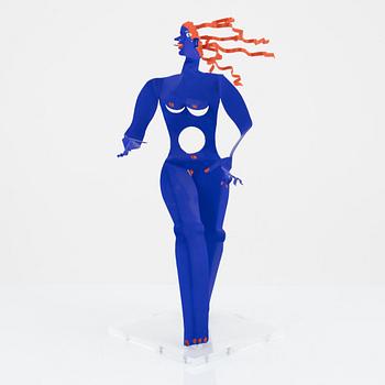 Timo Solin, a painted metal sculpture, signed.