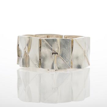 BJÖRN WECKSTRÖM, BRACELET, "Moonbridge", silver. Lapponia 1973.