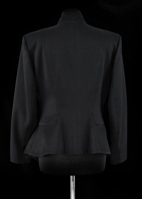 A 2004s black wool jacket by Paco Rabanne.