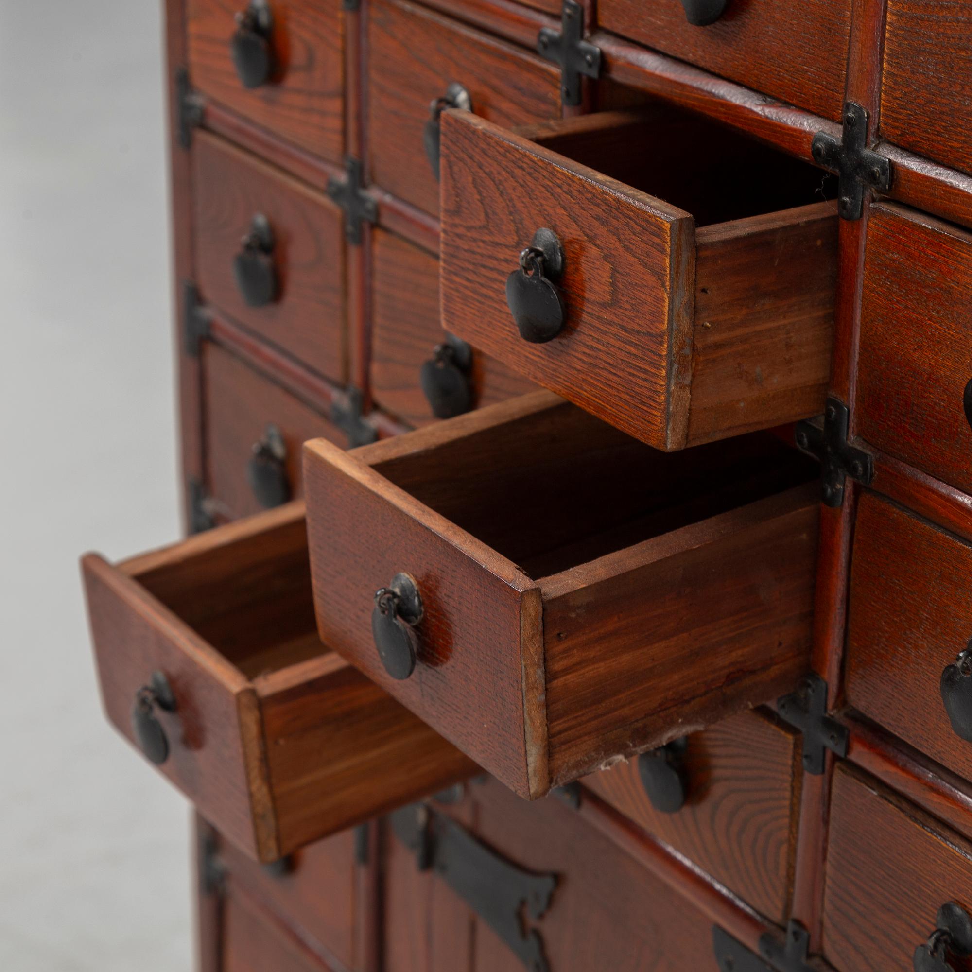A contemporary Chinese spice cupboard.