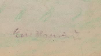 ERIC HALLSTRÖM, pastel, signed,