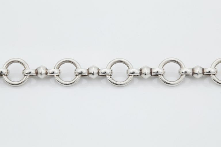 Wiwen Nilsson, collier, Lund 1949, sterling, "gürtellänk".