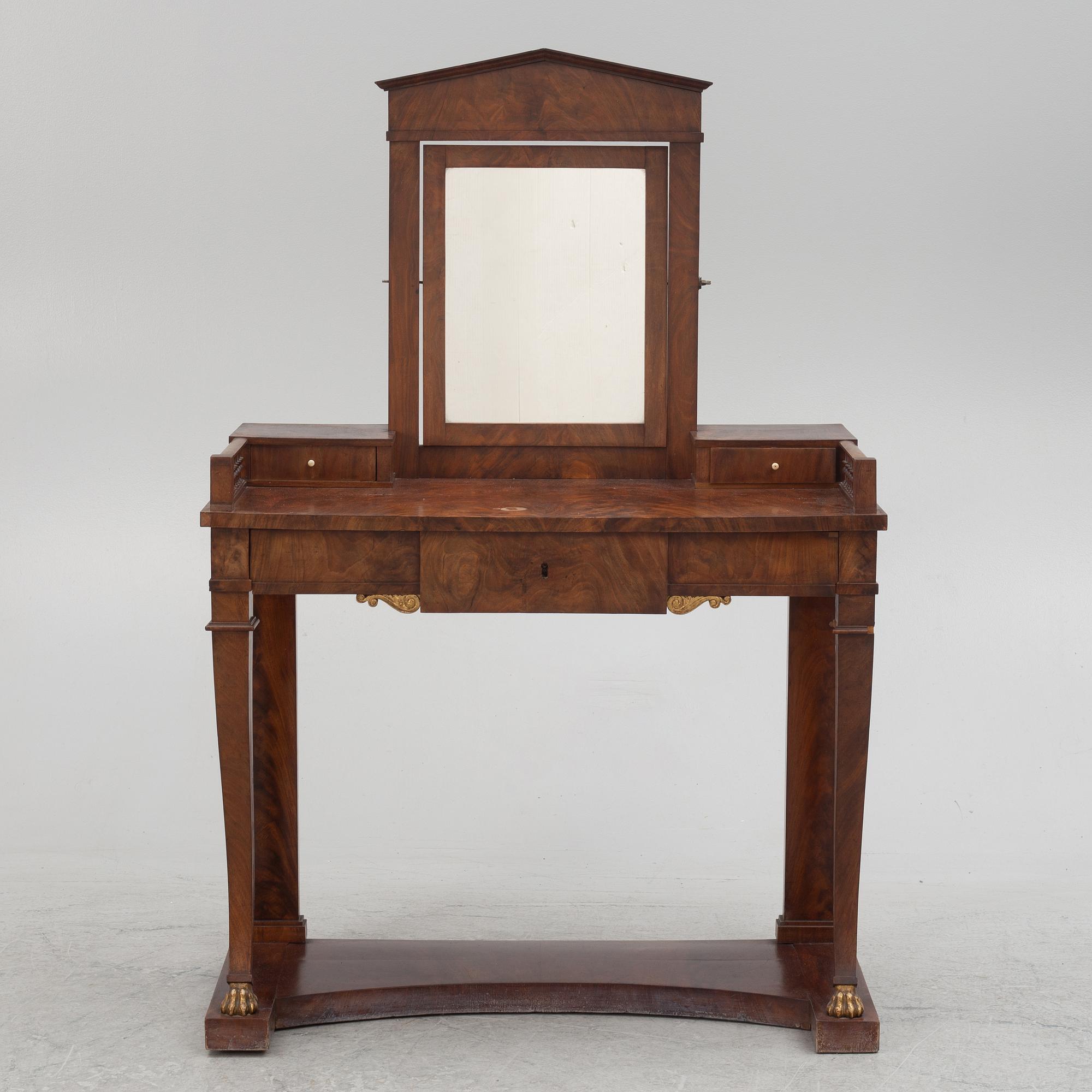 Lorentz Wilhelm Lundelius, dressing table, Stockholm work, Empire, first half of the 19th century.