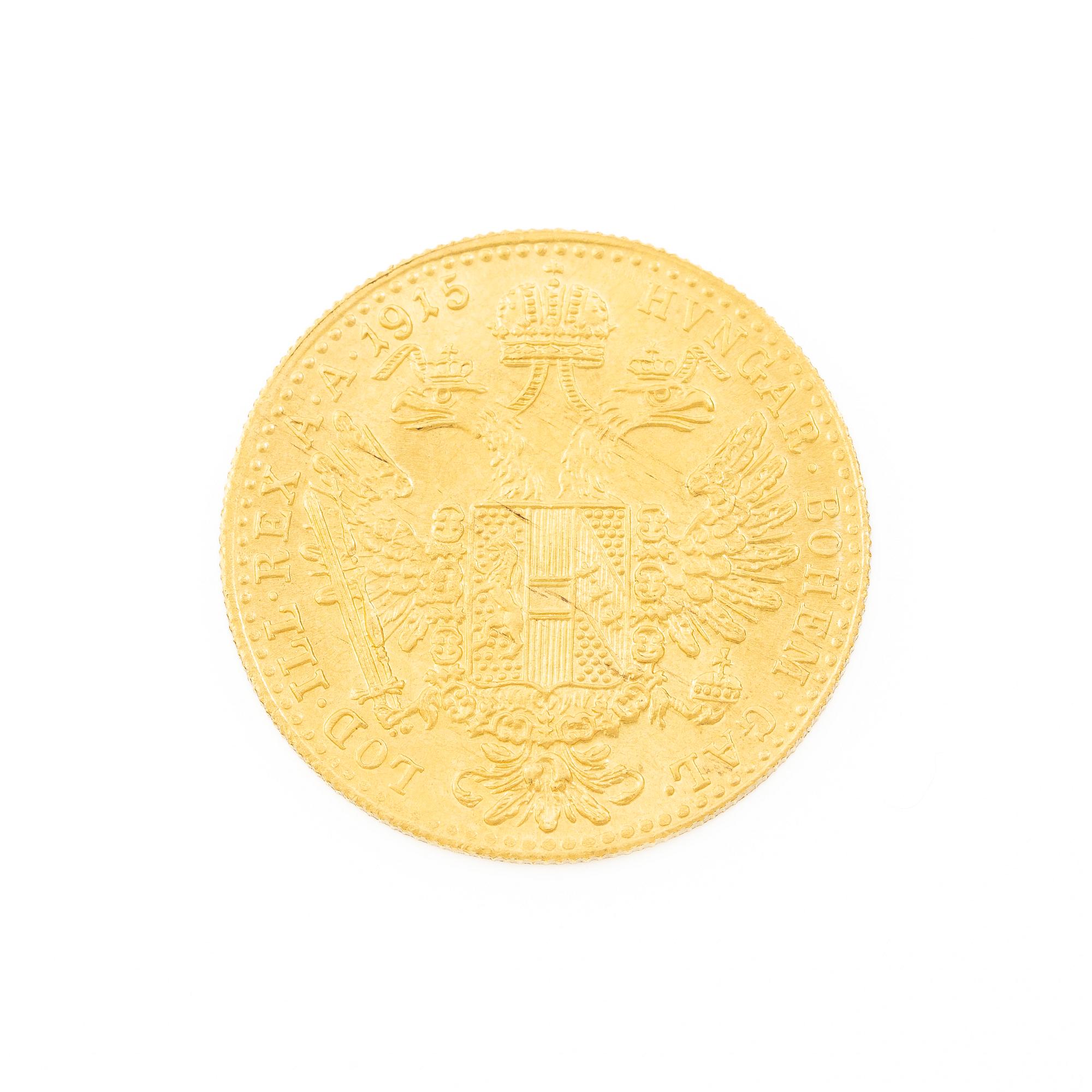 Guldmynt, Österrike-Ungern, 1 Ducat, 1915.