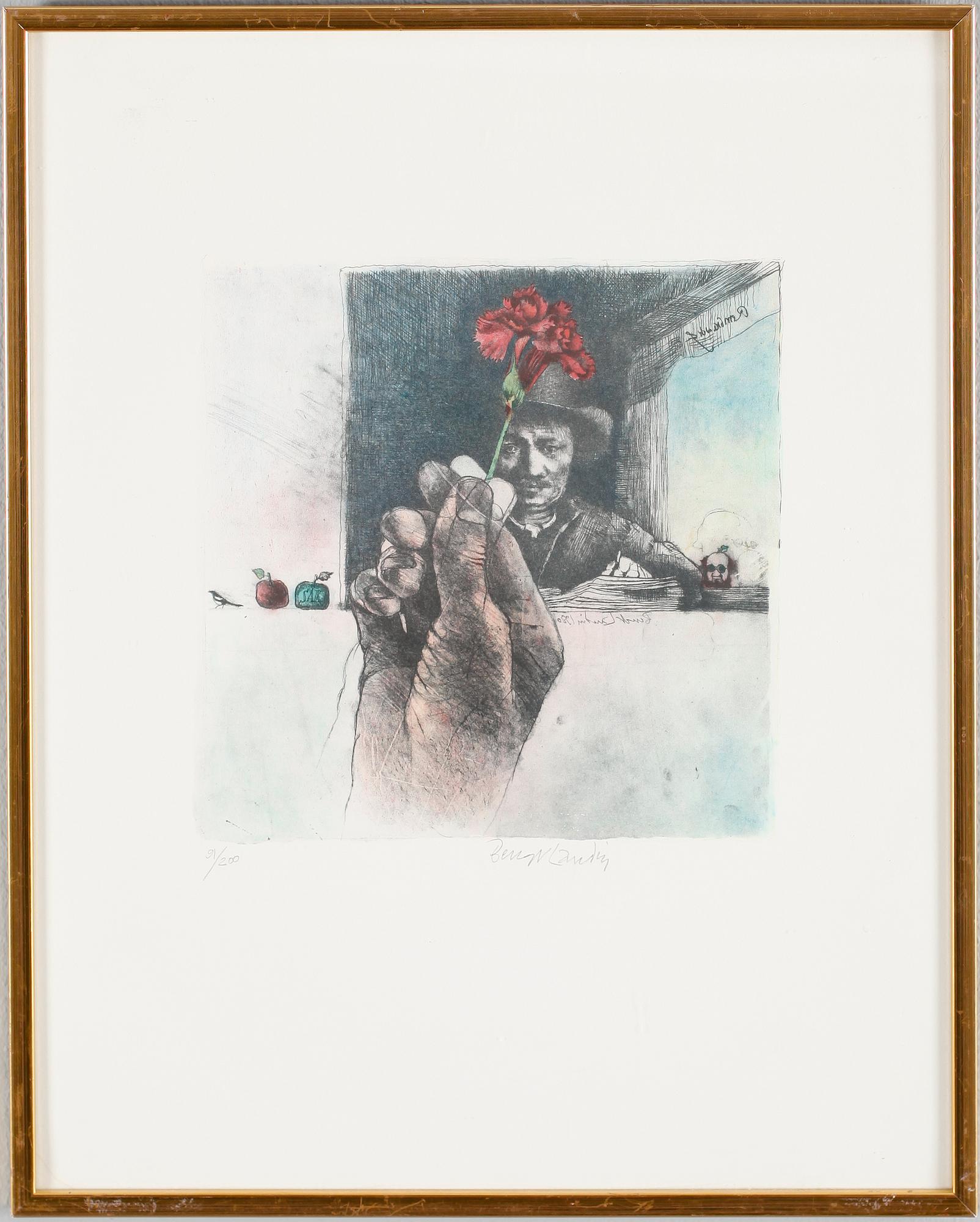 BENGT LANDIN, färglitografi, signerad, numrerad 91/200.