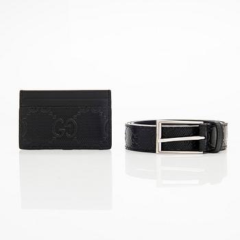Gucci, skärp och korthållare.