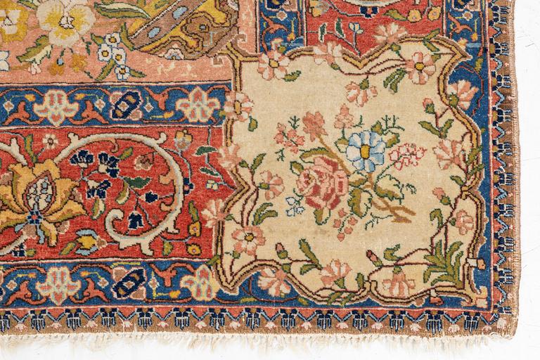 A semi-antique Tabriz carpet, West Persian, c. 250 x 175 cm.