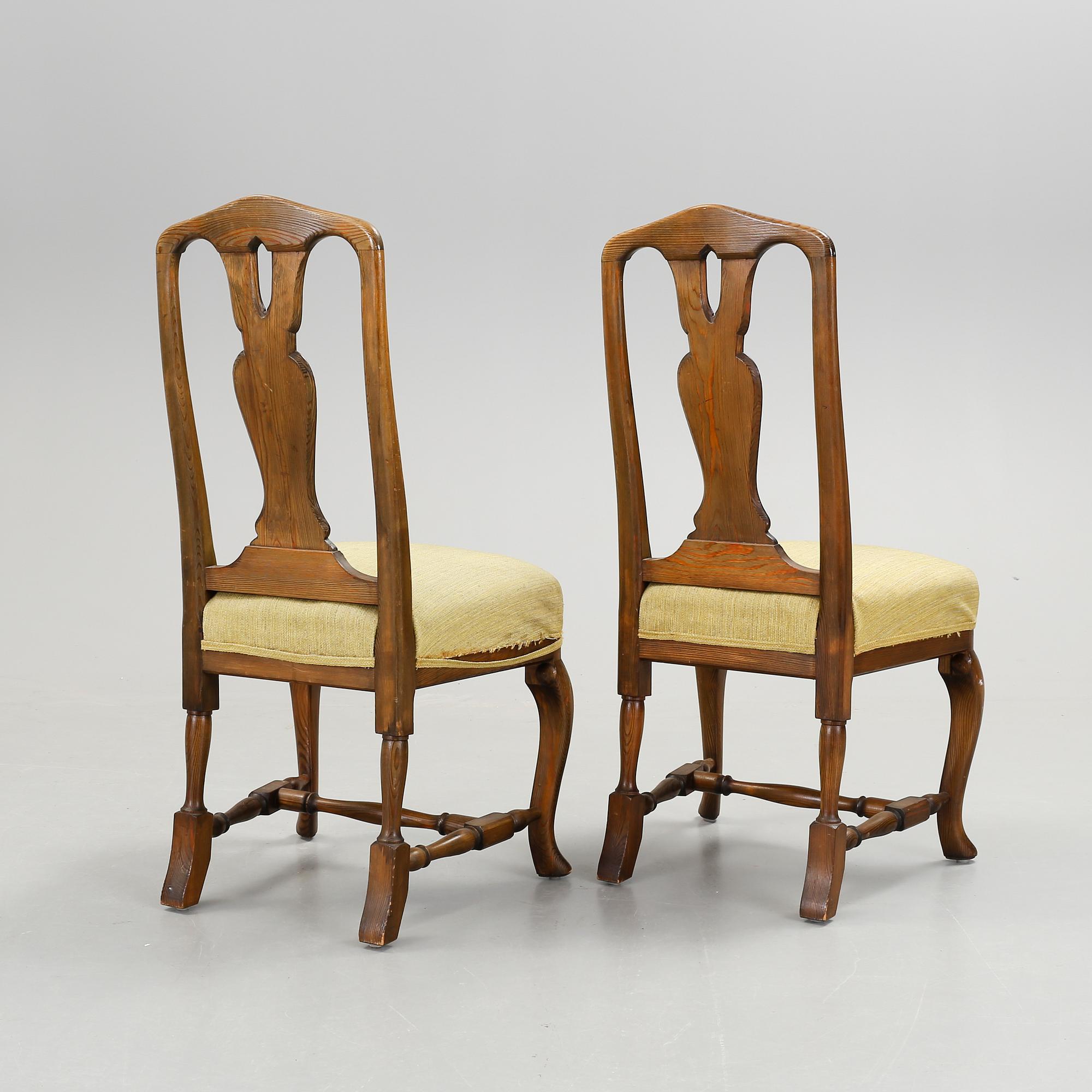 STOLAR, 6 st snarlika, barockstil, 1900-talets första hälft.