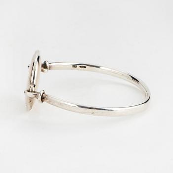 A Swedish 20th century Torun Bülow-Hübe bracelet, silver and mother-of-pearl.