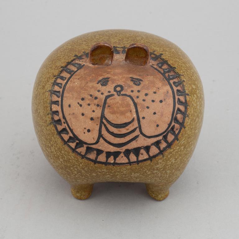 Lisa Larson, a stoneware figurine, 'Bulldog' from the series 'Stora Zoo', for Gustavsberg.