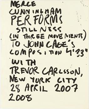 Thomas Elovsson, "Merce Cunningham Performs".