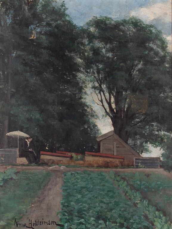 Alma Holsteinson, Under parasollen.