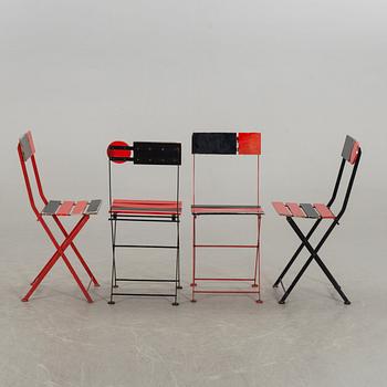 Four garden chairs, France, 20th century latter part.