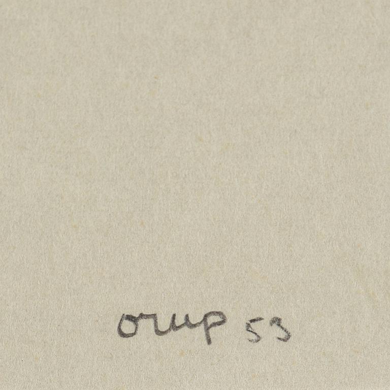 BENGT ORUP, gouache, signed and dated -53.