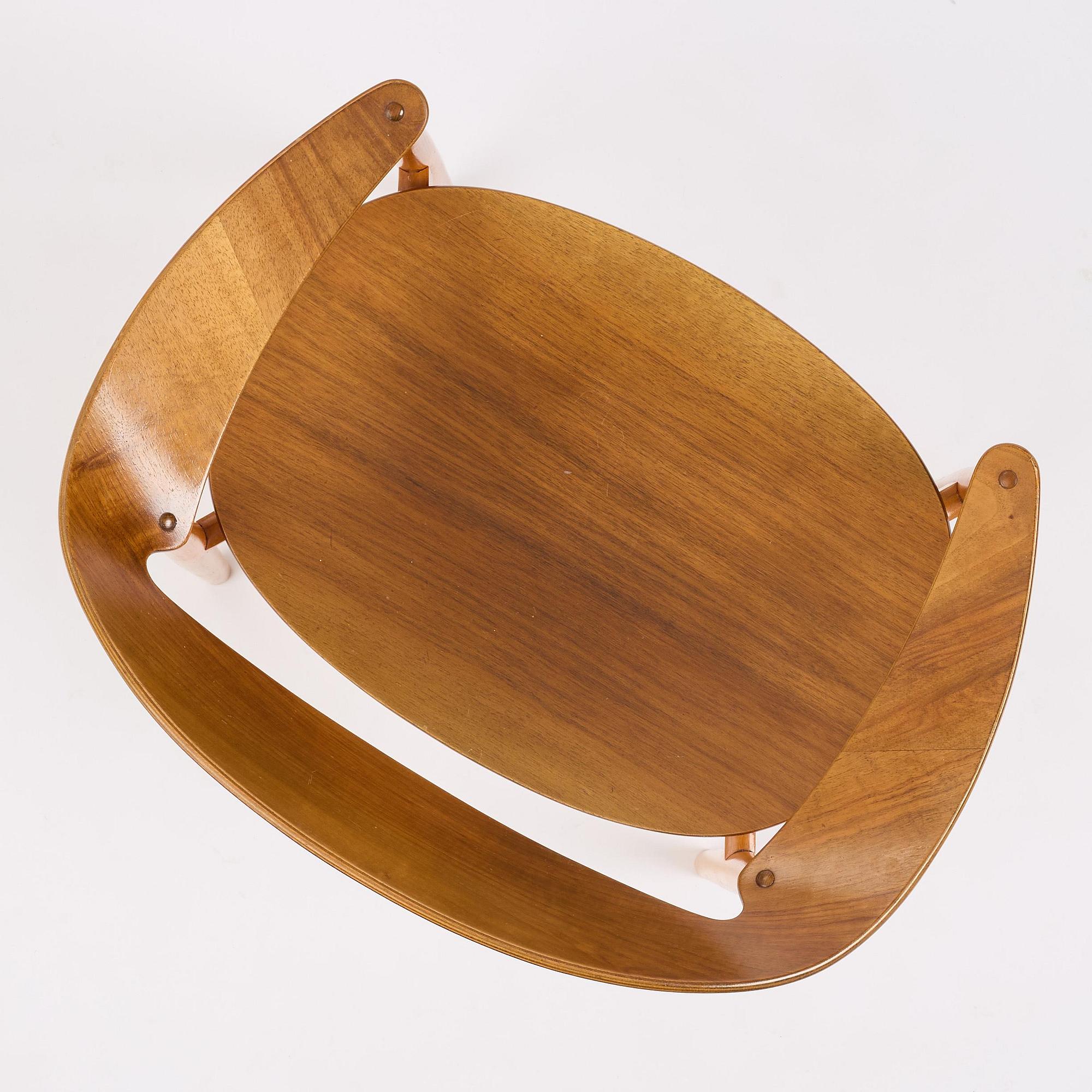 Ejner Larsen & Aksel Bender Madsen, a "Metropolitan" chair, Fritz Hansen, Denmark, 1950s.