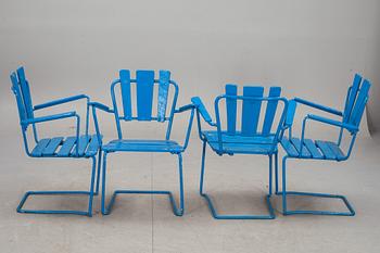 TRÄDGÅRDSGRUPP, 5 delar. Möjligen Grythyttan. 1900-tal.