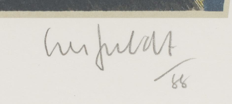 HANS HENRIK LERFELDT, färglitografi, signerad och daterad- 88.