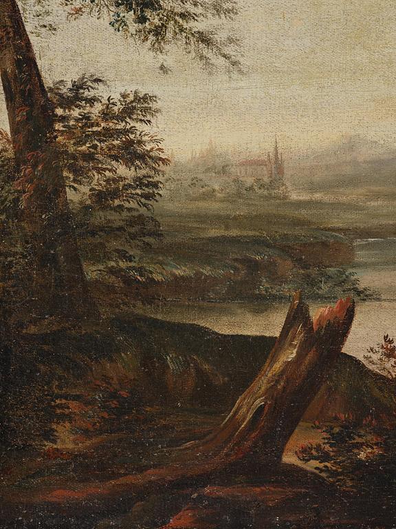 Domenico Roberti, tillskriven, Ruinlandskap med figurer.