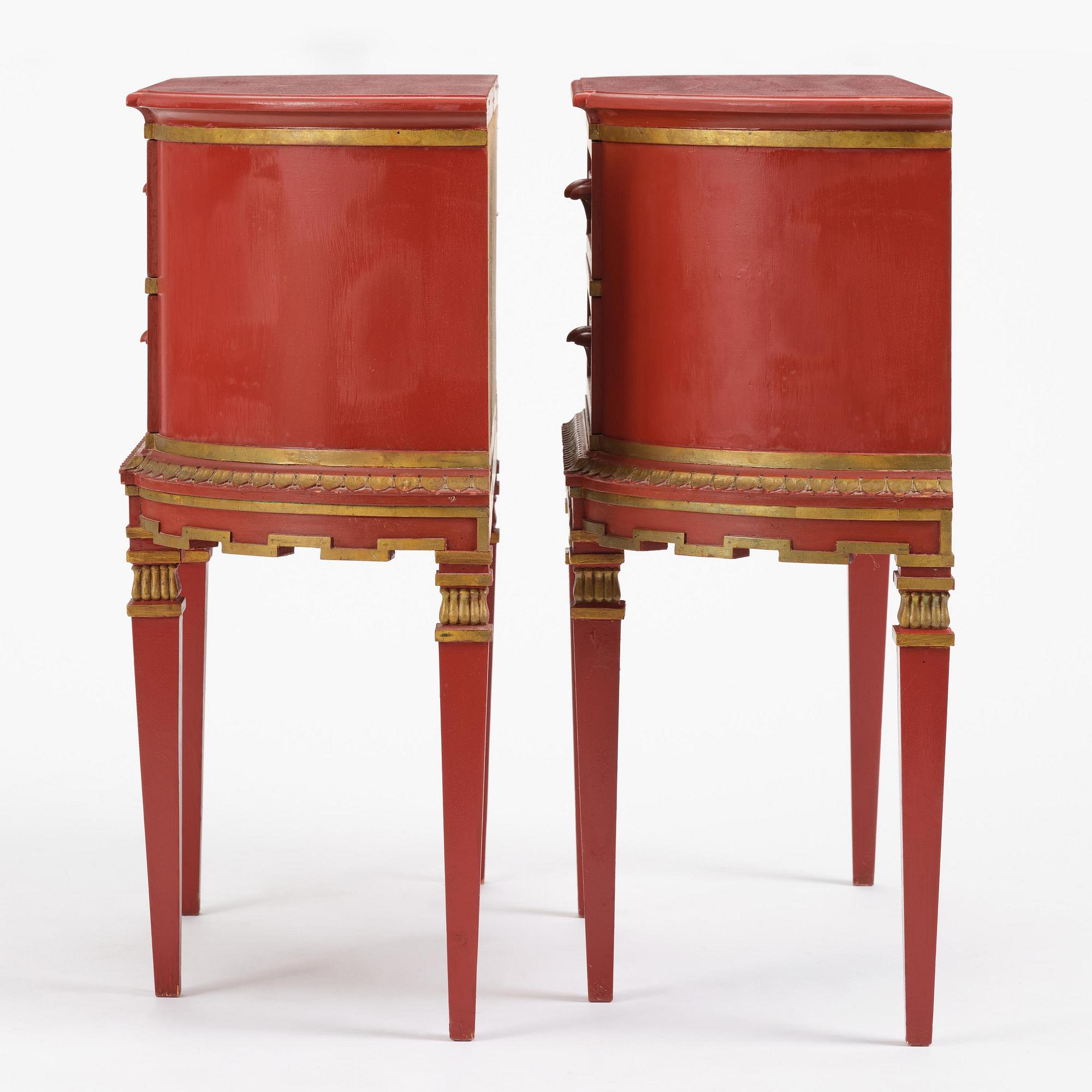 Otto Schulz, a pair of Swedish Grace console tables, Boet, Gothenburg, 1920s.