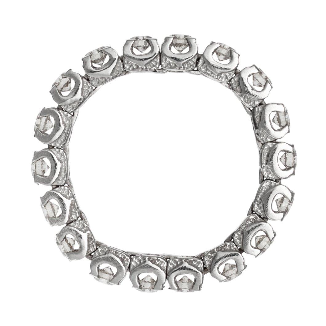 KEDJERING, 14K vitguld. Briljantslipade diamanter ca 1.10 ct. Storlek 17,5. Vikt 4,3 g.