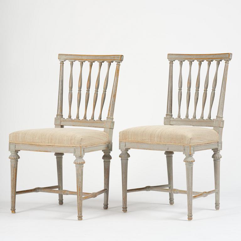 A pair of Gustavian chairs by C. J. Wadström (master in Stockholm 1788-1816).