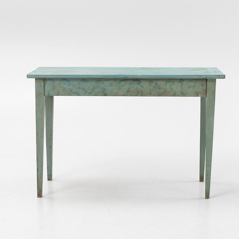 A faux marble-painted table, 19th century.