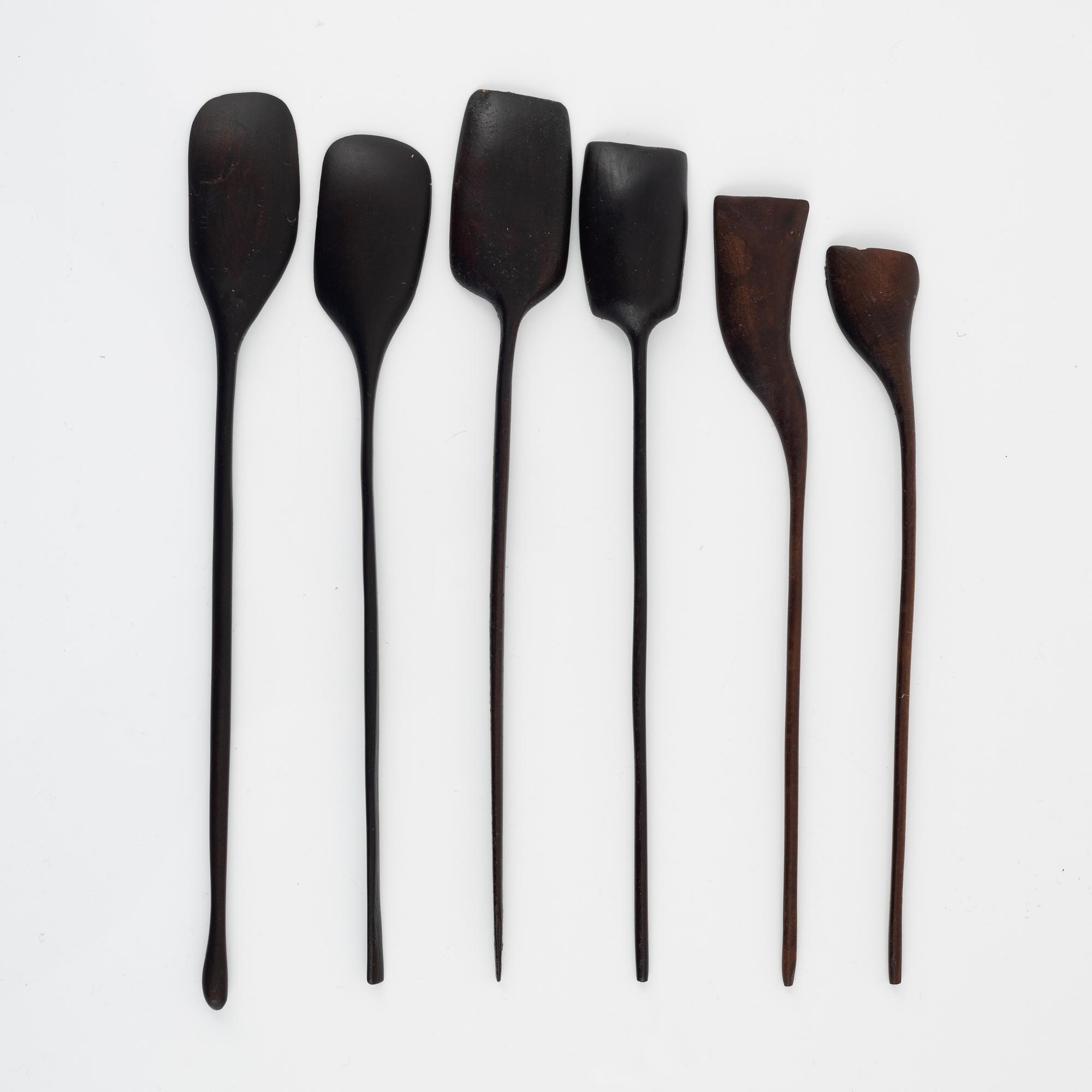 Magnus Ek, a set of six wood spoons for Oaxen Krog.