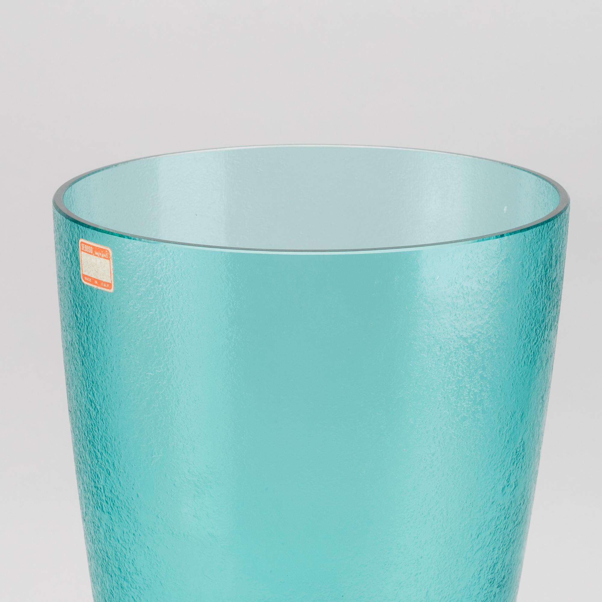 A SEGUSO VETRI D'ARTE MURANO GLASS VASE, 1950-60-tal.
