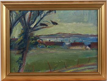 GEORG LODSTRÖM, olja på uppklistrad duk, 2 st varav en sign.