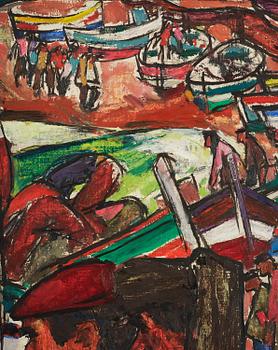 Eerik Haamer, Motif from the fishing village of Nazaré, Portugal.