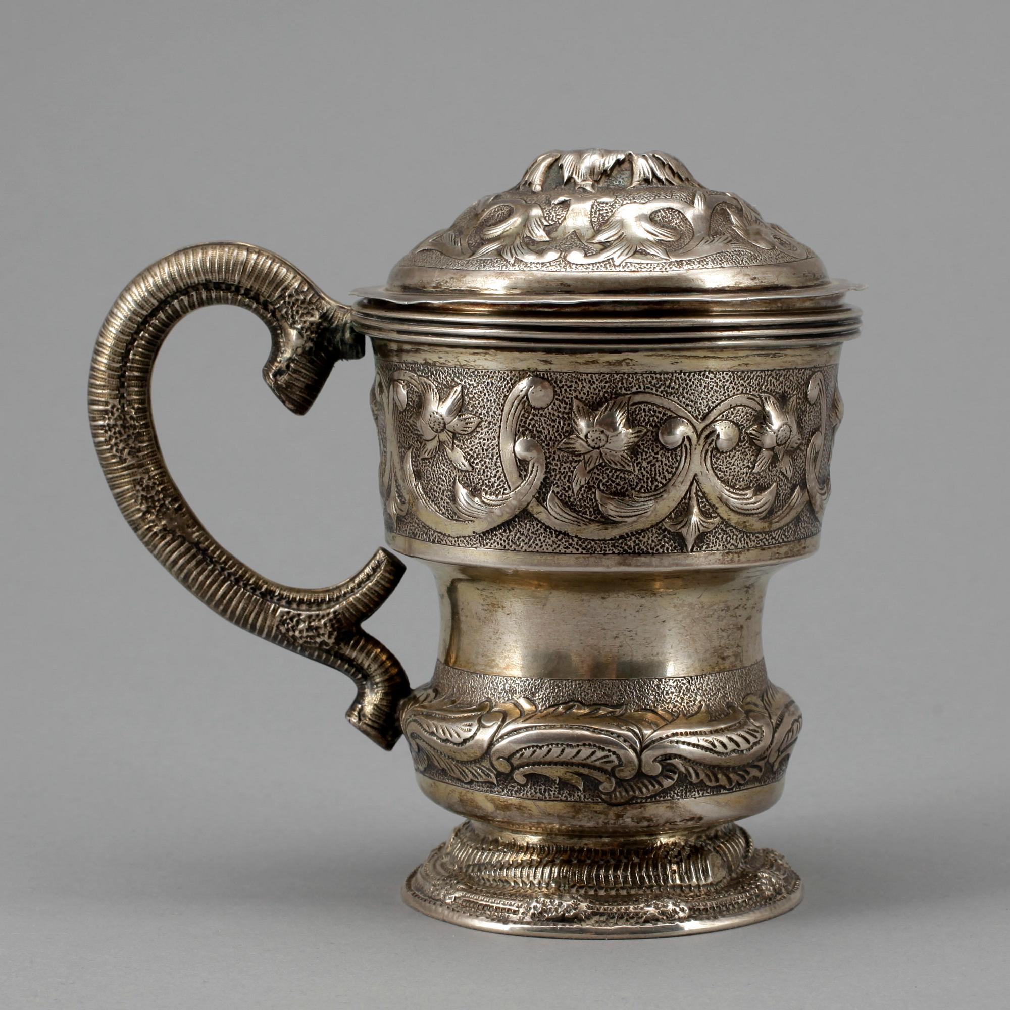 BÄGARE, silver, Ryssland, 1800-tal. Vikt 252 gram.