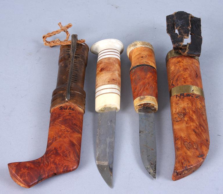 KNIVAR 5 st samt KÅSA, 1900-talets andra hälft.