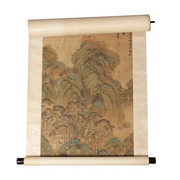 RULLMÅLNING, Wang Huis (1632-1717) efterföljd, Qingdynastin, 1800-tal.