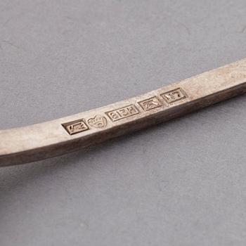 KAFFESKEDAR, 12 st, silver, Kultateollisuus, Åbo 1966. Vikt 149 g.
