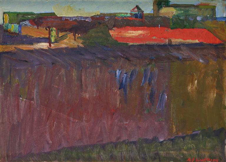 Alf Lindberg, View over rooftops.