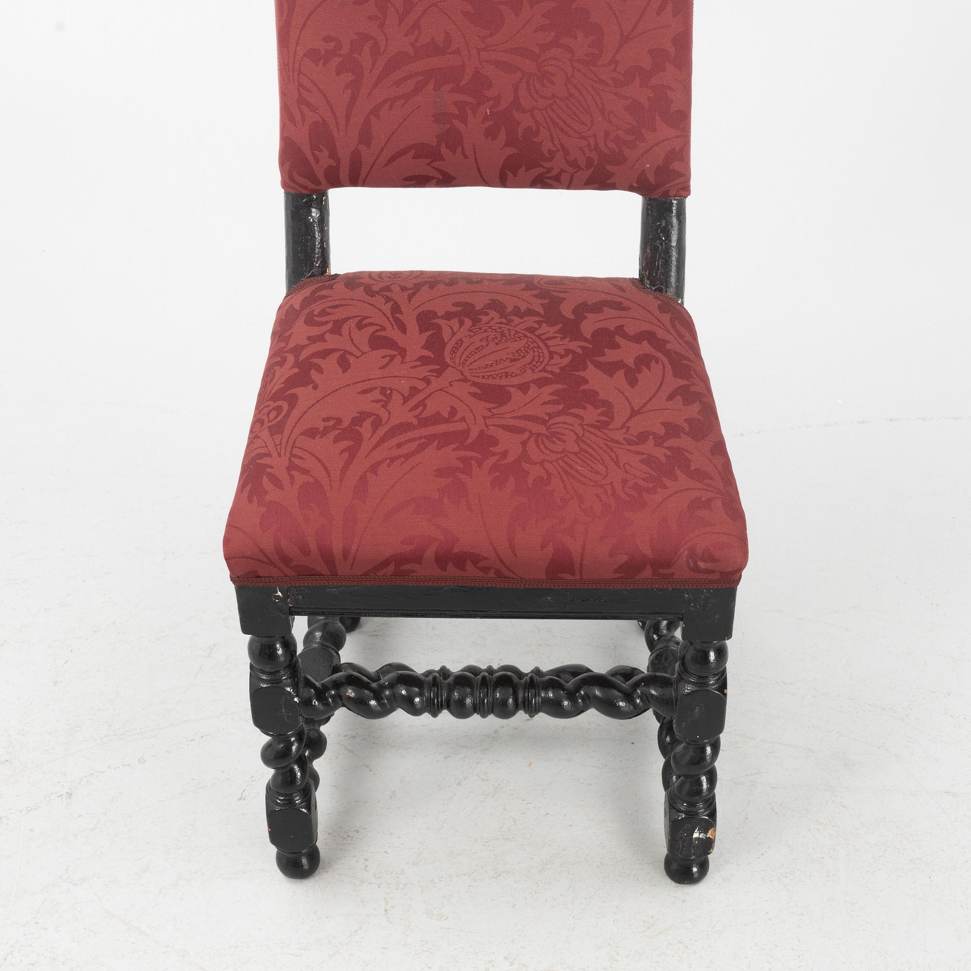 Stol, Sverige, omkring år 1700, Barock.