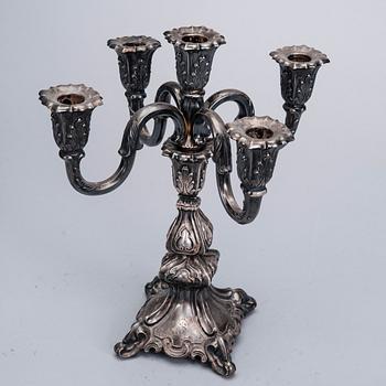 KANDELABER, silver, Auran Kultaseppä Oy, Åbo, 1975.